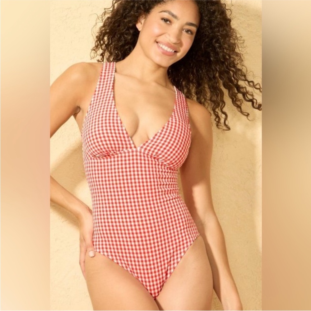 Shade & Shore Gingham Bathing Suit